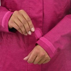 QUECHUA Women’s waterproof mountain walking rain jacket MH100 – Pink PINK -Women Sports Elegant Store k95a3f085f3265a65c55f86003ed36c02 1