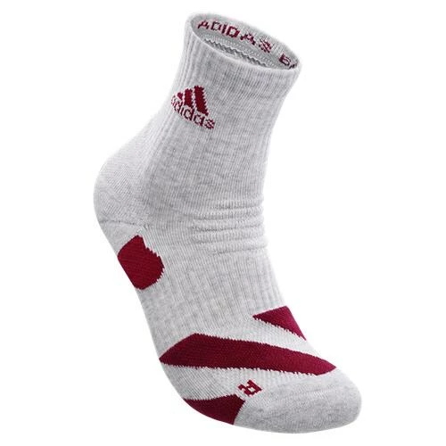 ADIDAS wucht P5 Badminton Socks Mid Cut Grey with Power Berry Size 2 WHITE 1 ADIDAS wucht P5 Badminton Socks Mid Cut Grey with Power Berry Size 2 WHITE
