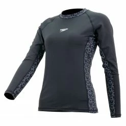 SPEEDO LADIES PERFORMANCE LONG SLEEVES RASHGUARD BLACK