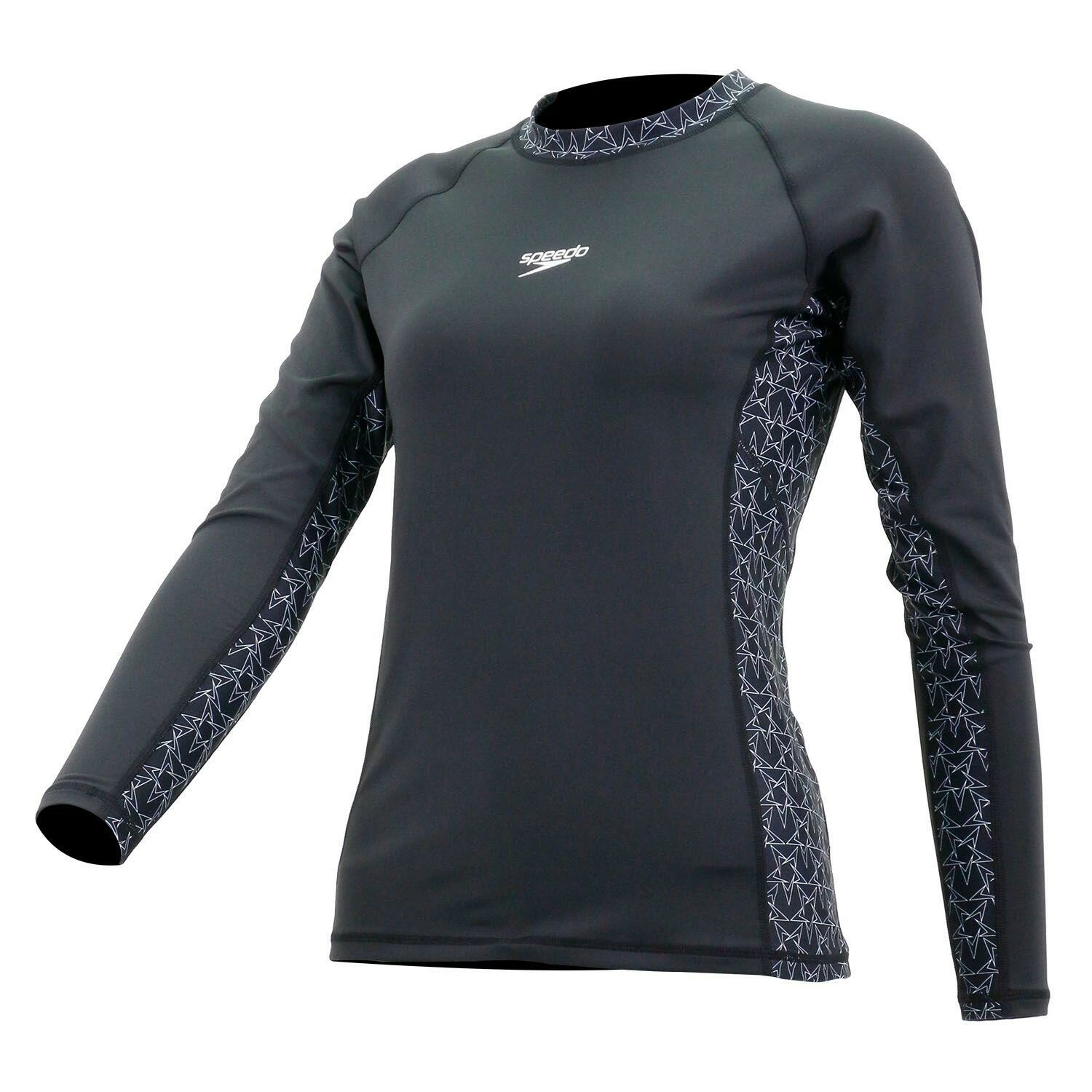 SPEEDO LADIES PERFORMANCE LONG SLEEVES RASHGUARD BLACK 1 SPEEDO LADIES PERFORMANCE LONG SLEEVES RASHGUARD BLACK
