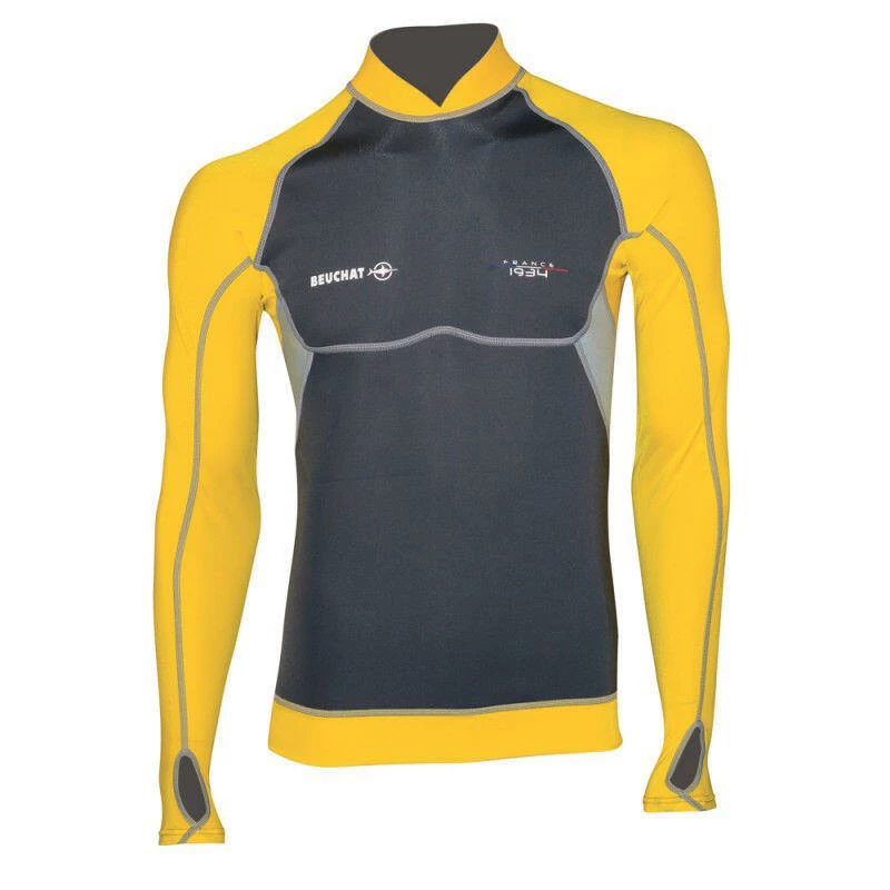 BEUCHAT ATOLL MEN'S TOP 2MM RASH GUARD YELLOW 1 BEUCHAT ATOLL MEN'S TOP 2MM RASH GUARD YELLOW