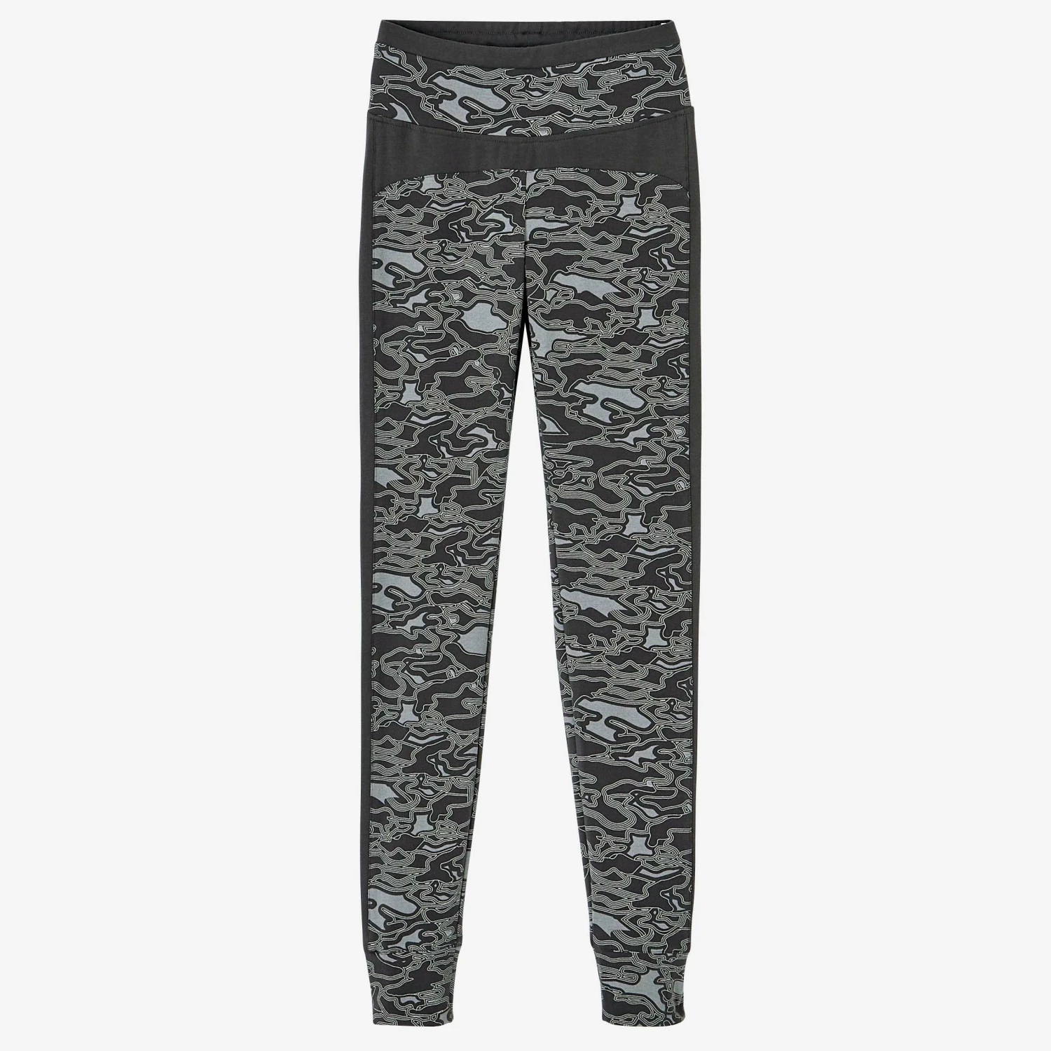 NYAMBA Stretchy High-Waisted Cotton Fitness Leggings GREY 6 NYAMBA Stretchy High-Waisted Cotton Fitness Leggings GREY - Image 6