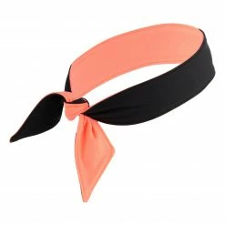 ARTENGO Tennis Bandana Fluo peach/BLACK -Women Sports Elegant Store ka0f78b2dd406c3846d291999860ecb8f