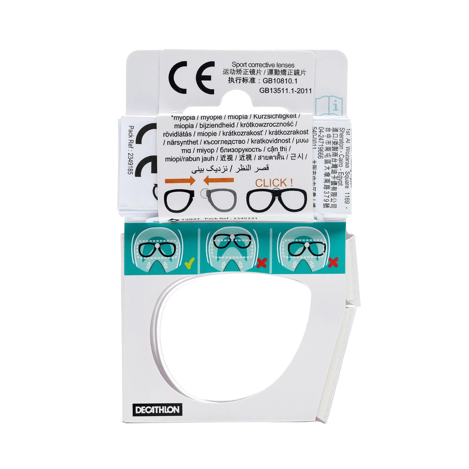 SUBEA Left corrective lens for the short-sighted on the Easybreath mask COLORLESS 4 SUBEA Left corrective lens for the short-sighted on the Easybreath mask COLORLESS - Image 4