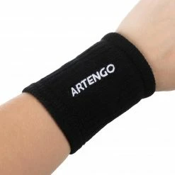 ARTENGO Tennis Wristbands TP 500 BLACK -Women Sports Elegant Store ka47ac34820e482f4ebc36b3dbaf857e2