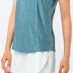 DOMYOS Close-Fitting Fitness T-Shirt Frozen cedar/MULTI-COLOUR -Women Sports Elegant Store ka56bec50b18a6f2192373c6731d9db2e