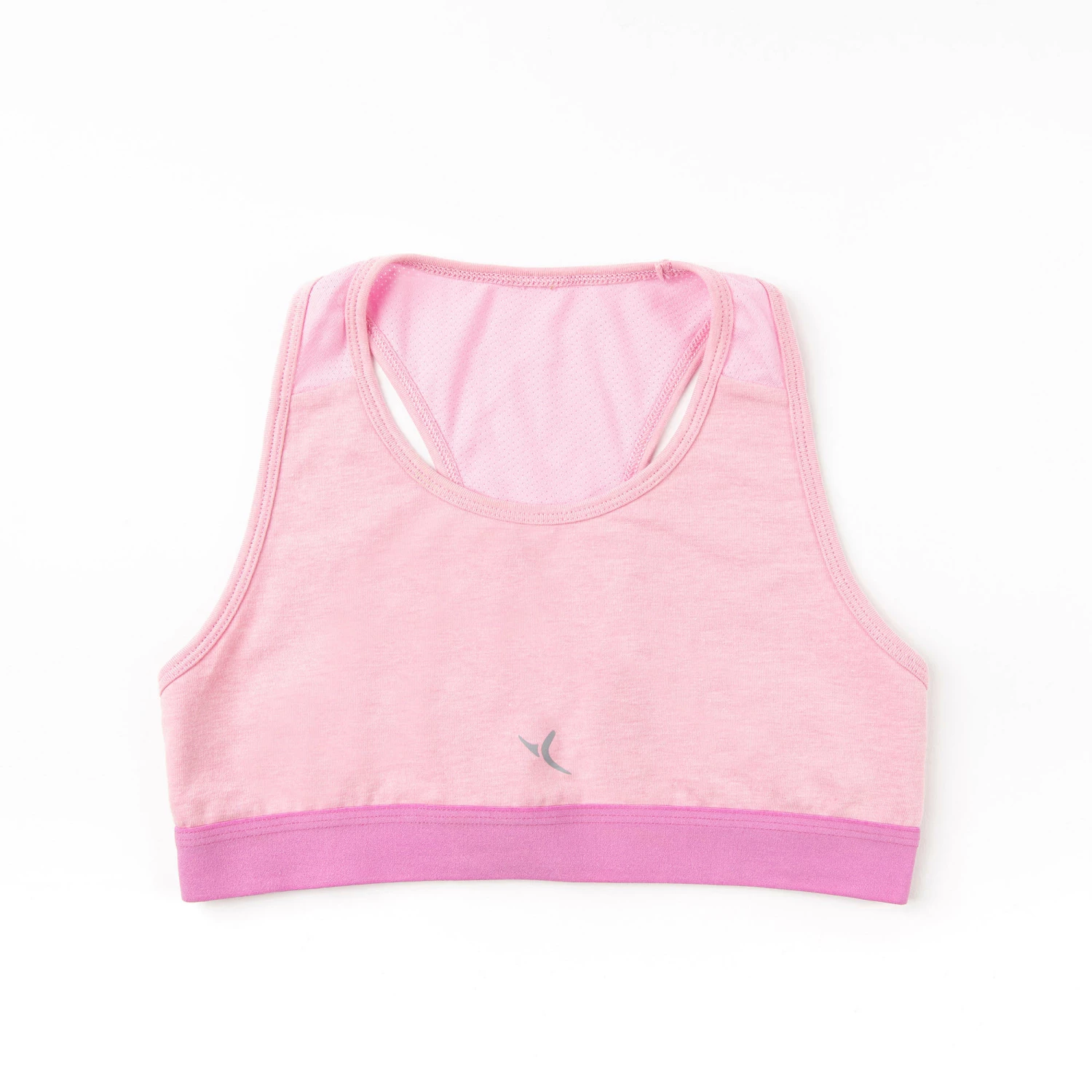 DOMYOS Girls' Gym Sports Bra 100 Light rose/Light rose/PINK 3 DOMYOS Girls' Gym Sports Bra 100 Light rose/Light rose/PINK - Image 3