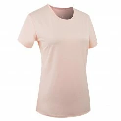 DOMYOS Women's Fitness Cardio Training T-shirt 100 MAUVE -Women Sports Elegant Store ka9b585685a887b27743d5e9ee495dd88