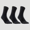 ARTENGO High Sports Socks RS 160 Tri-Pack BLACK