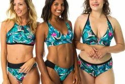 OLAIAN Women's high-waisted body-shaping surfing swimsuit bottoms NORA PAGI GREEN -Women Sports Elegant Store kab39440c8e9d1662d0a03175a4acb849