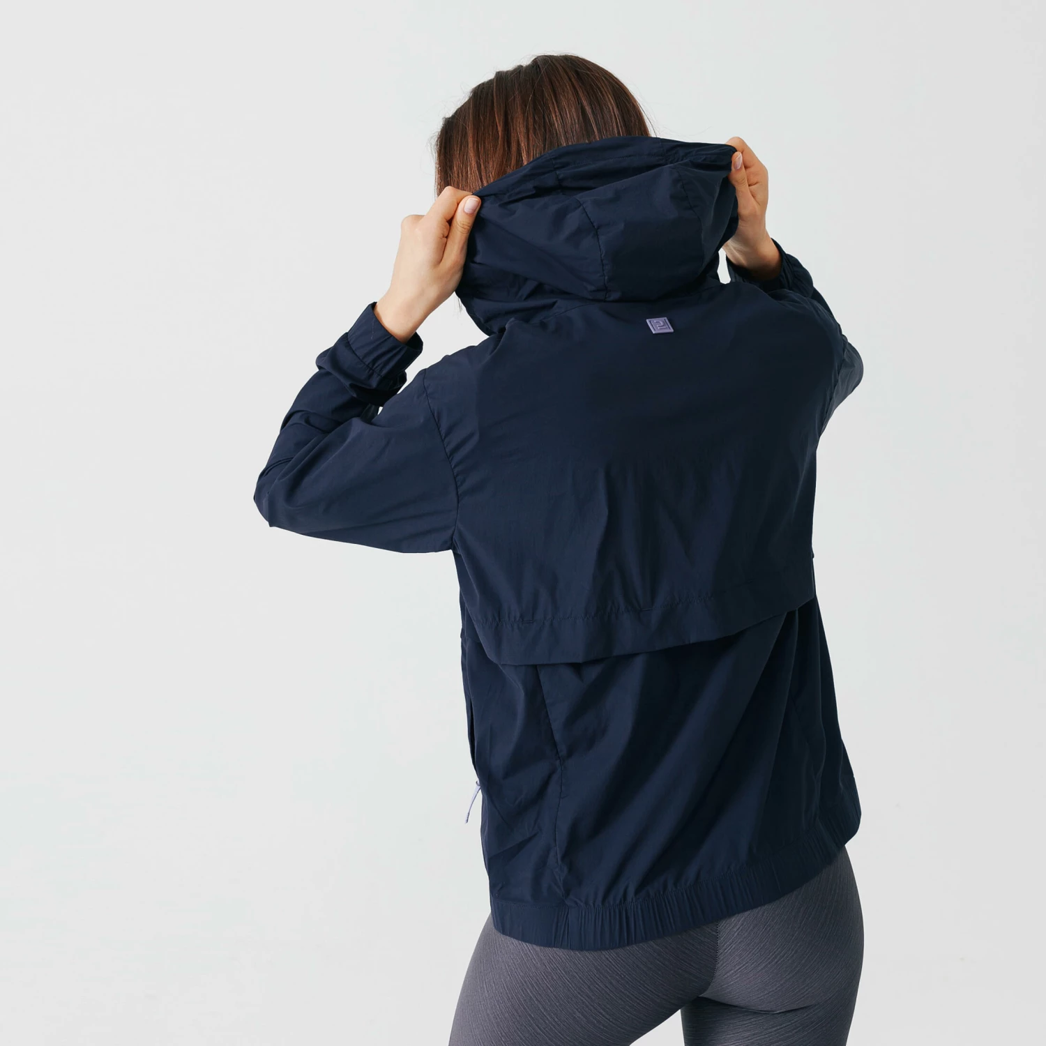 KALENJI Women's Running Windproof Jacket Wind Breath DARK BLUE/LIGHT BLUE/BLUE 3 KALENJI Women's Running Windproof Jacket Wind Breath DARK BLUE/LIGHT BLUE/BLUE - Image 3