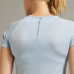 KIPRUN KIPRUN SKINCARE BREATHABLE WOMEN'S RUNNING T-SHIRT Faded denim/Foggy blue -Women Sports Elegant Store kb086ae9654c027a7d8c8e7cdcd1c4083