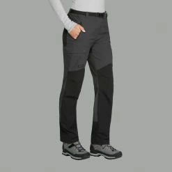 FORCLAZ Woman's mountain trekking trousers Carbon grey/BLACK -Women Sports Elegant Store kb420d22e7bcd044163974516aa20f809