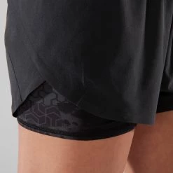 DOMYOS 500 Women's Cross Training Shorts BLACK/BLACK -Women Sports Elegant Store kb425a3396aa2a496deea7f1f22857467