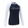 OLAIAN WOMEN&rsquo;S SLIM UV TOP 100 Navy blue/Snow white