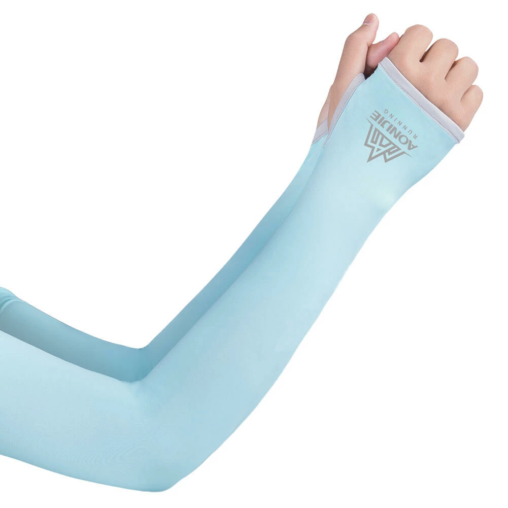 AONIJIE E4117 Ice Silk UPF50+ UV Sunguard Arm Sleeves with Finger Hole | Sunguard BLACK 3 AONIJIE E4117 Ice Silk UPF50+ UV Sunguard Arm Sleeves with Finger Hole | Sunguard BLACK - Image 3
