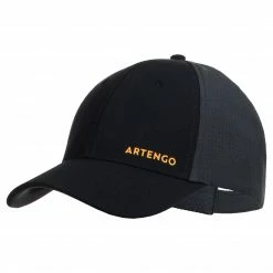 ARTENGO Tennis Cap TC 900 58 cm BLACK/Carbon grey/Carbon grey -Women Sports Elegant Store kba770a16feac6edcc238b240465b4b8a