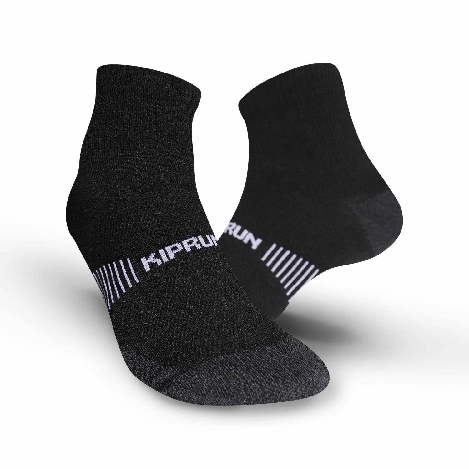 KIPRUN ECO-DESIGN RUN900 MID FINE RUNNING SOCKS BLACK 2 KIPRUN ECO-DESIGN RUN900 MID FINE RUNNING SOCKS BLACK - Image 2