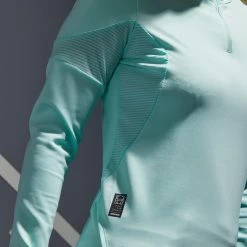 ARTENGO Women's Long-Sleeved T-Shirt TH 900 Pale mint -Women Sports Elegant Store kbc4a7bd487d9de76b10a1601bb801ba8