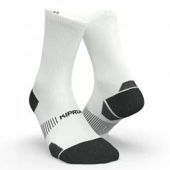 KIPRUN Run900 Mid-Calf Fine Running Socks Snow white