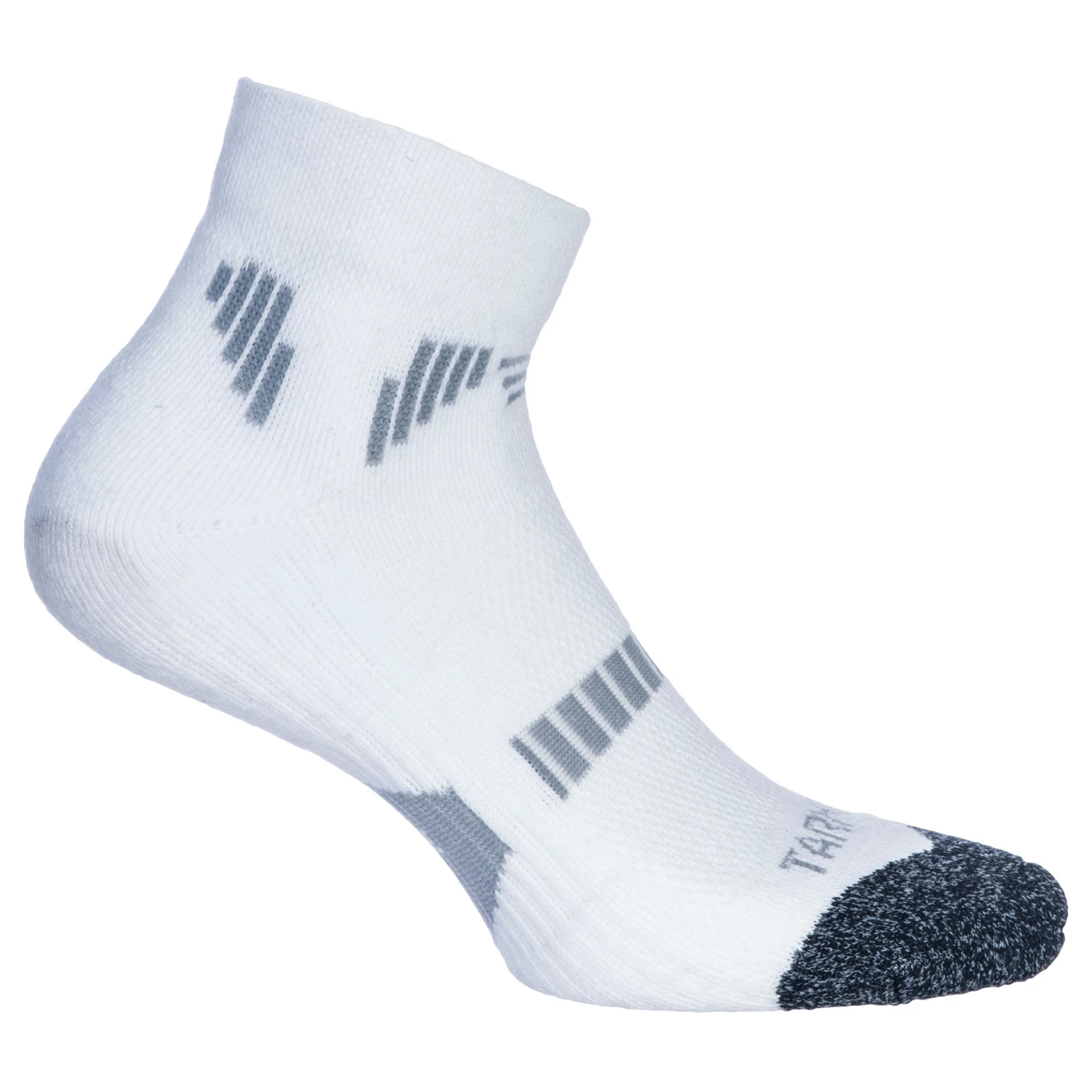 TARMAK Men's/Women's Low-Rise Basketball Socks 2-Pack SO500 Snow white/Squirrel grey 4 TARMAK Men's/Women's Low-Rise Basketball Socks 2-Pack SO500 Snow white/Squirrel grey - Image 4