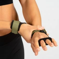 CORENGTH Two-Finger Cross-Training Hand Grips BLACK/Khaki brown -Women Sports Elegant Store kc06223af999475760e53501560e12075