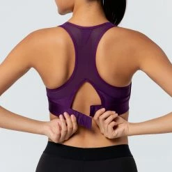 DOMYOS Women's Fitness Cardio Training Sports Bra 500 Eggplant 13 DOMYOS Women's Fitness Cardio Training Sports Bra 500 Eggplant -Women Sports Elegant Store kc0c2398b36c113b04a48e207c6d5998c