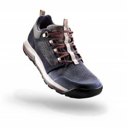 QUECHUA NATURE HIKING SHOES Navy blue/Asphalt blue/Chocolate truffle