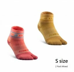 AONIJIE E4805 Sports Toe Socks Mid Top For Outdoor Sport (2 pairs set / Mixed color) MULTI-COLOUR