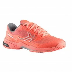 ARTENGO Women's Tennis Shoes TS990 Fluo peach/Light grey