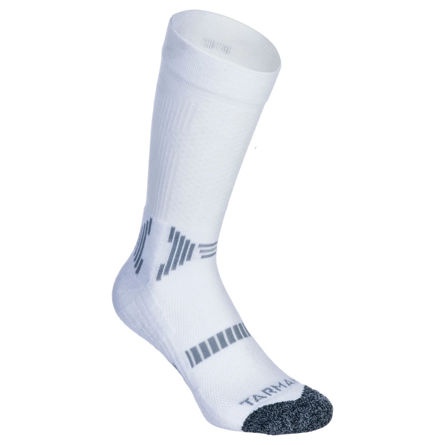 TARMAK Men's/Women's Basketball Mid Socks 2-Pack SO500 BLACK/Dark grey 3 TARMAK Men's/Women's Basketball Mid Socks 2-Pack SO500 BLACK/Dark grey - Image 3