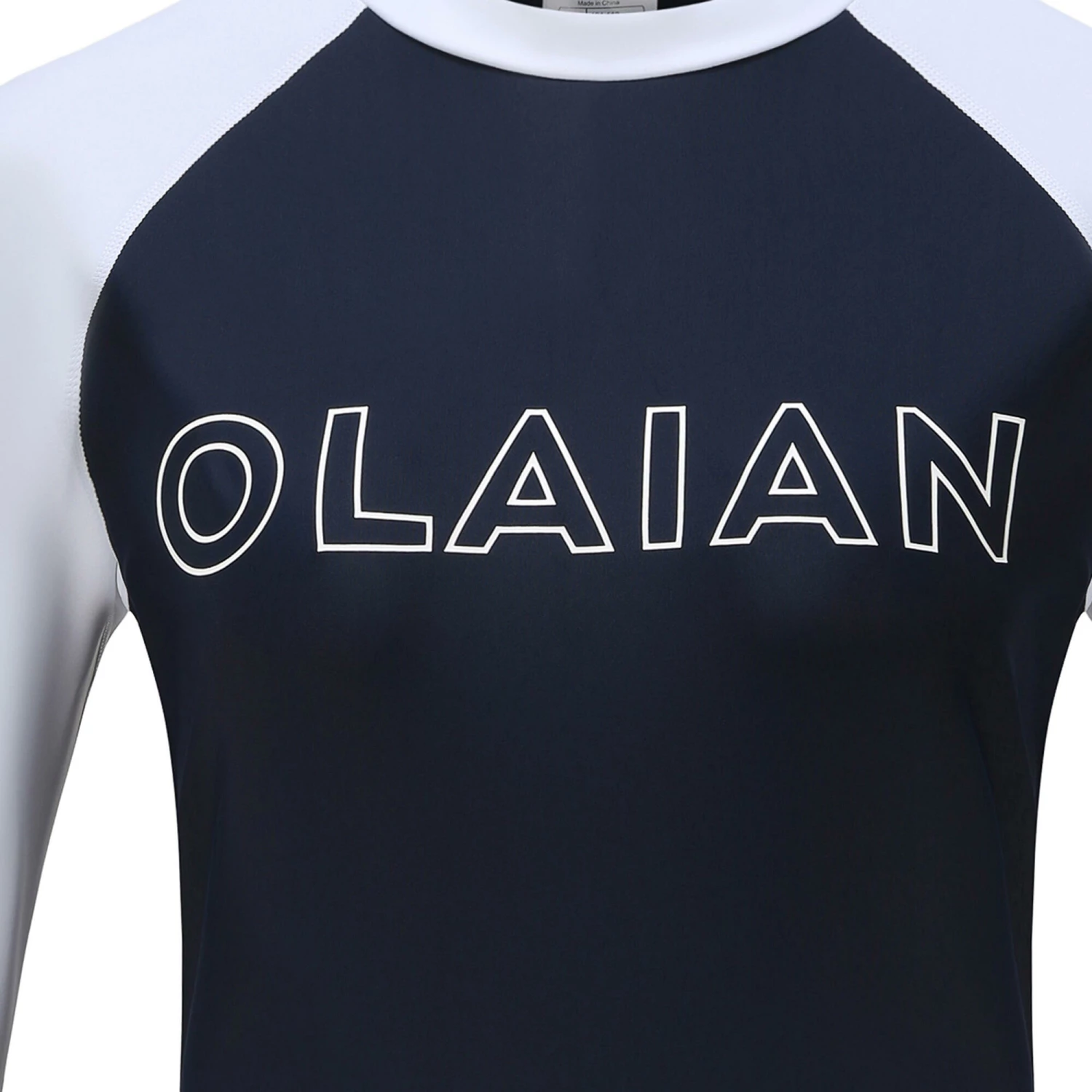 OLAIAN WOMEN’S SLIM UV TOP 100 Navy blue/Snow white 5 OLAIAN WOMEN’S SLIM UV TOP 100 Navy blue/Snow white - Image 5