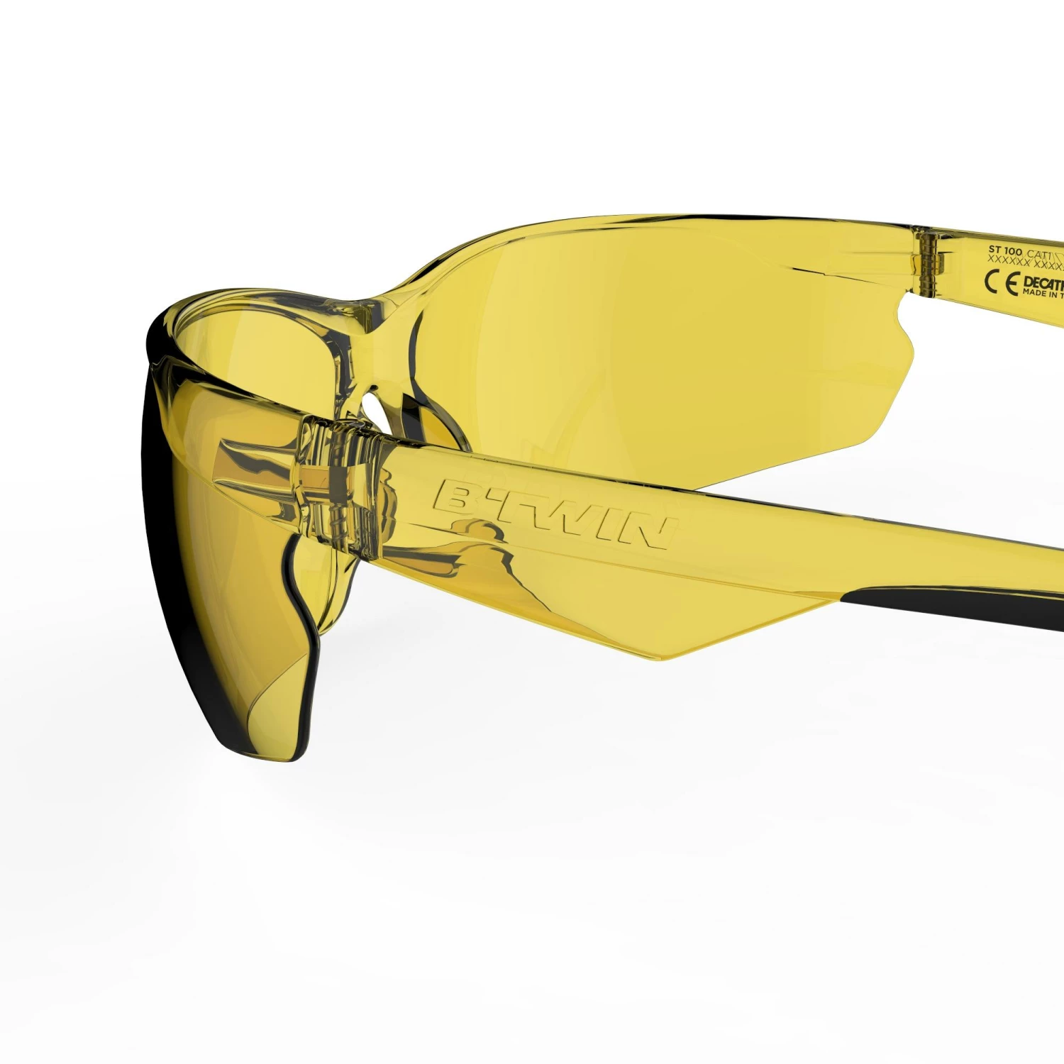 ROCKRIDER Adult Cycling Sunglasses Lemon yellow 5 ROCKRIDER Adult Cycling Sunglasses Lemon yellow - Image 5