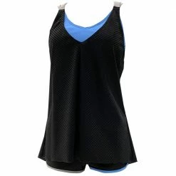 ARENA arena LADIES SWIMWEAR SOLID BRA TOP WITH MESH TANKINI 2 PIECES BLACK