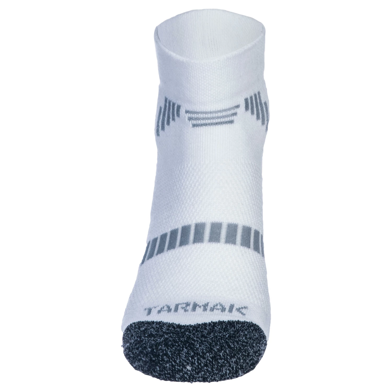 TARMAK Men's/Women's Low-Rise Basketball Socks 2-Pack SO500 Snow white/Squirrel grey 5 TARMAK Men's/Women's Low-Rise Basketball Socks 2-Pack SO500 Snow white/Squirrel grey - Image 5