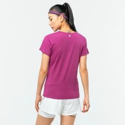 DOMYOS Women's Fitness Cardio Training T-shirt 100 MAUVE -Women Sports Elegant Store kc558e33e6a718510028f653d08d8b4b7