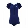 ARENA arena LADIES SWIMWEAR MINIMALISM HALF ZIP DOUBLE LAYER one piece Navy blue