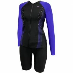 ARENA arena LADIES SWIMWEAR STARDUST AQSLIM LONG SLEEVES 2 PIECES DARK PURPLE