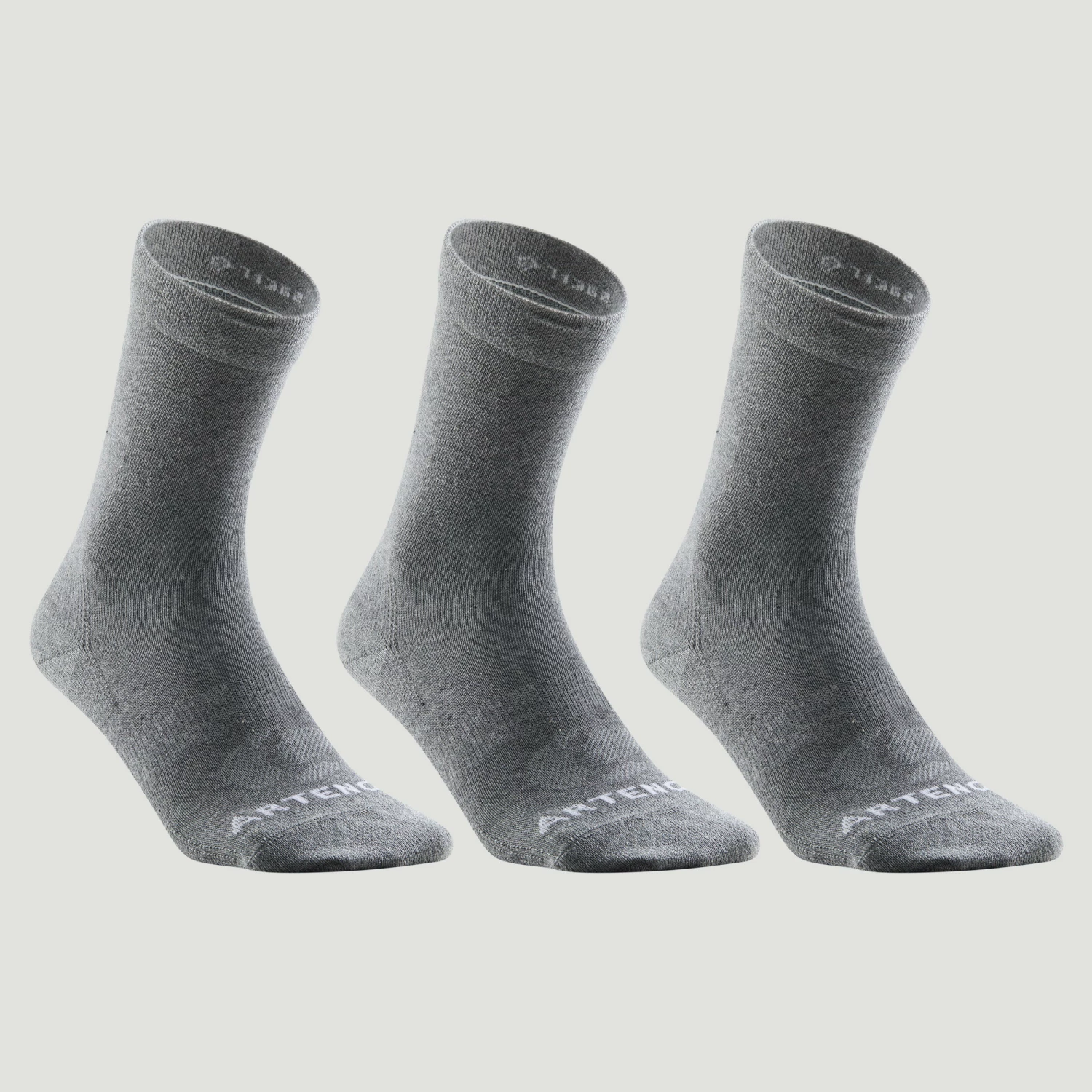 ARTENGO High Sports Socks RS 160 Tri-Pack BLACK 2 ARTENGO High Sports Socks RS 160 Tri-Pack BLACK - Image 2