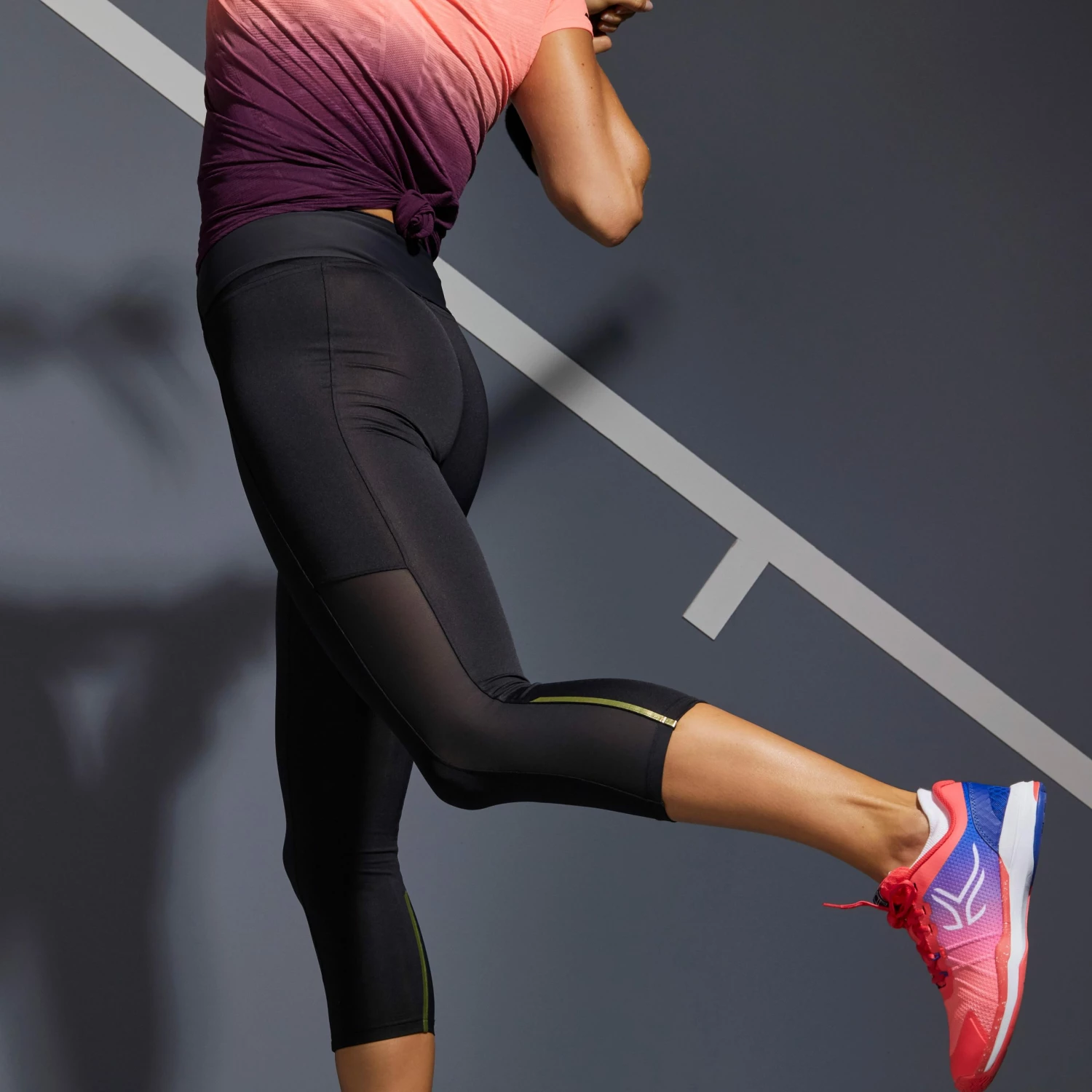 ARTENGO Women's Tennis Cropped Bottoms Dry 900 BLACK 11 ARTENGO Women's Tennis Cropped Bottoms Dry 900 BLACK - Image 11