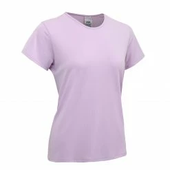 DOMYOS Women's Fitness Cardio Training T-shirt 100 MAUVE -Women Sports Elegant Store kd2147656e7385526db229e92ee22214d