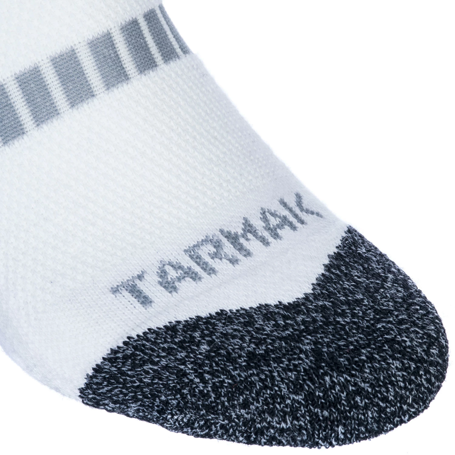 TARMAK Men's/Women's Low-Rise Basketball Socks 2-Pack SO500 Snow white/Squirrel grey 6 TARMAK Men's/Women's Low-Rise Basketball Socks 2-Pack SO500 Snow white/Squirrel grey - Image 6