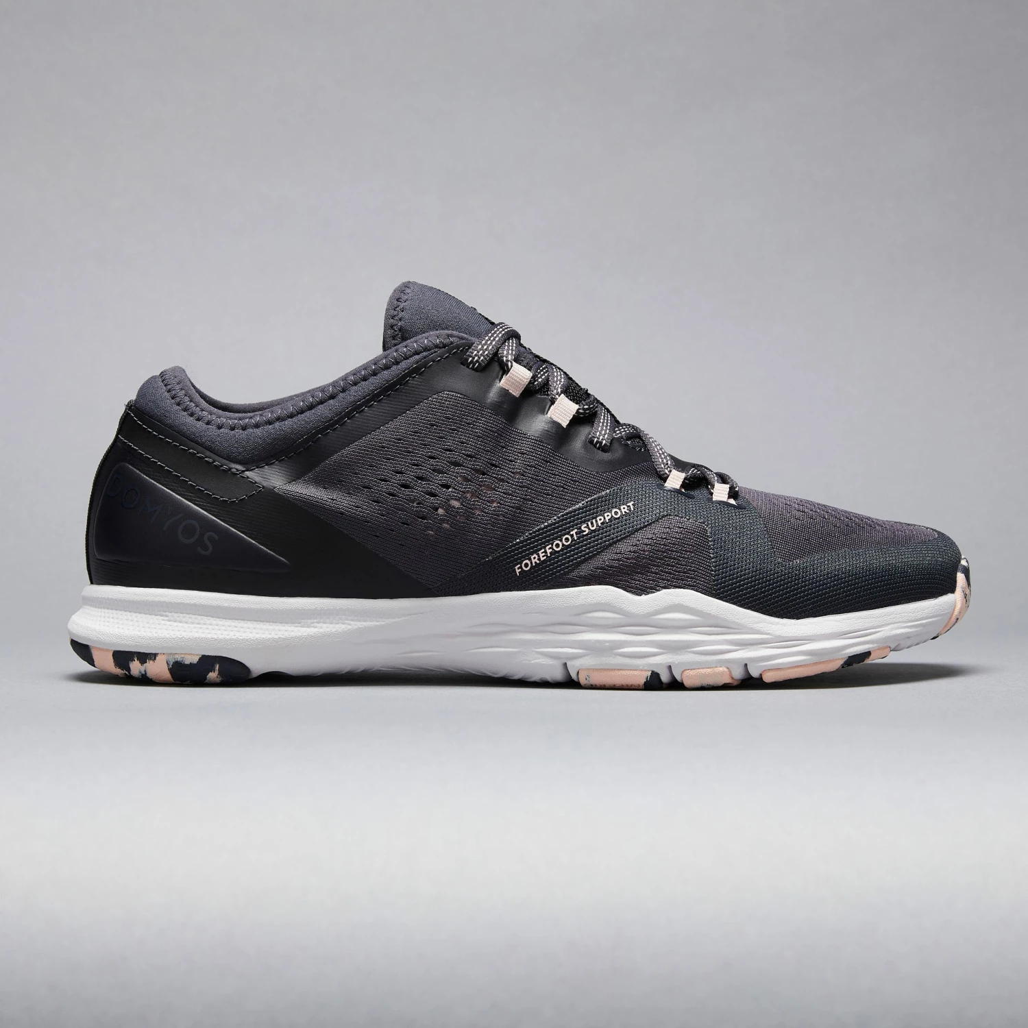 DOMYOS Women's Fitness Shoes 900 Abyss grey/Fluo pale peach 4 DOMYOS Women's Fitness Shoes 900 Abyss grey/Fluo pale peach - Image 4