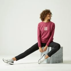 NYAMBA Round Neck Fitness Sweatshirt LIGHT GREY -Women Sports Elegant Store kd557d437cb62eeeba8bf02dd23956b63