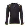 SPEEDO ESSENTIAL JUNIOR (AGED 4-12) LONG SLEEVE THERMAL RASHGUARD BLACK