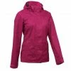 QUECHUA Women&rsquo;s waterproof mountain walking rain jacket MH100 &ndash; Pink PINK