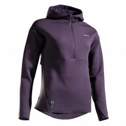 ARTENGO Women's Tennis Sweatshirt SW DRY 900 Dark aubergine