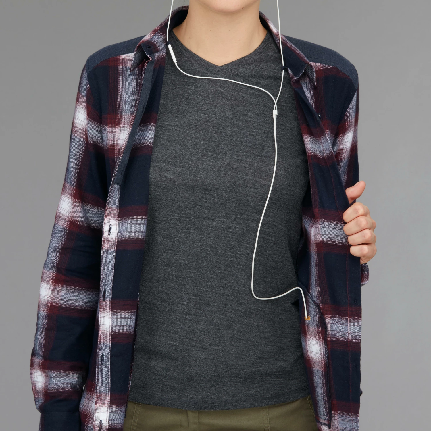 FORCLAZ LONG-SLEEVED SHIRT TRAVEL 100 Asphalt blue/Asphalt blue 2 FORCLAZ LONG-SLEEVED SHIRT TRAVEL 100 Asphalt blue/Asphalt blue - Image 2