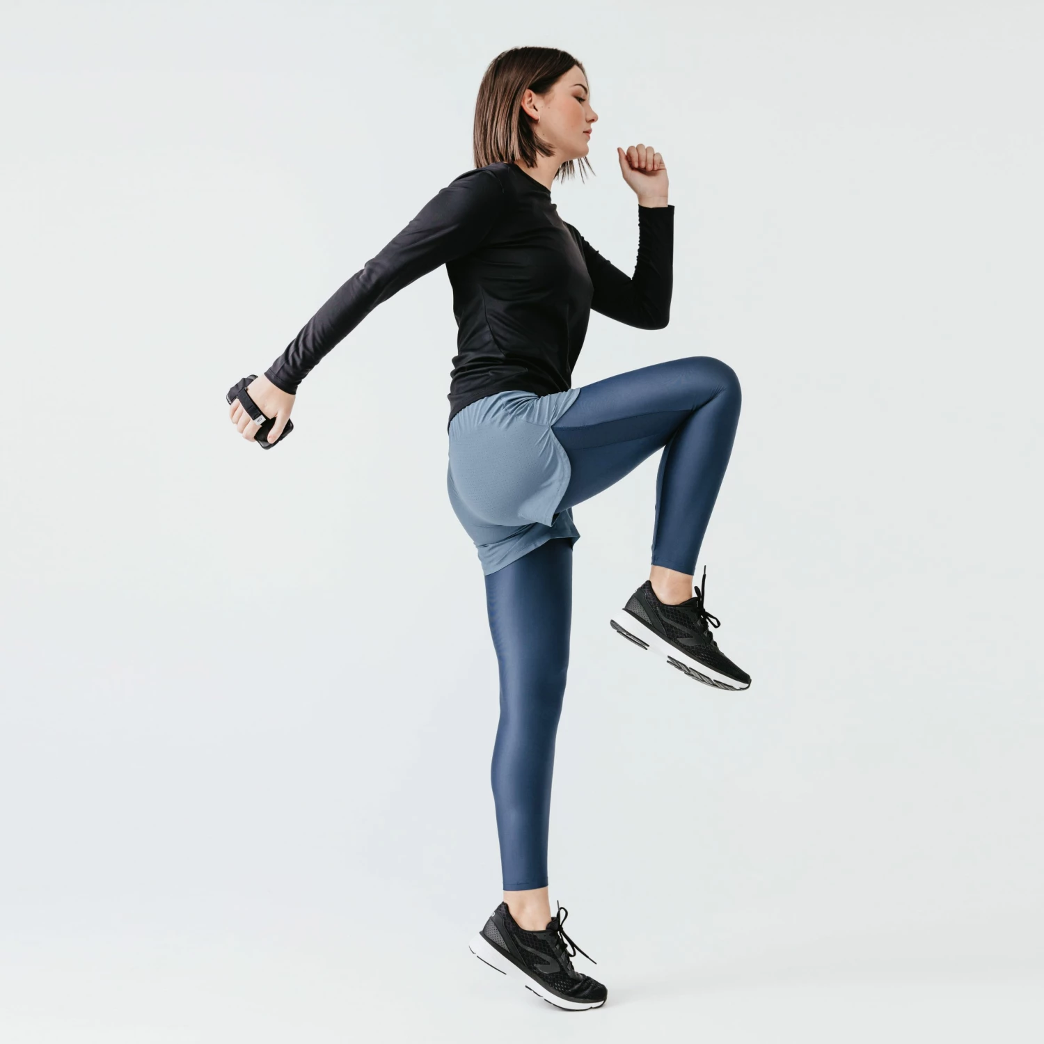 KALENJI Women's Running Long-Sleeved T-Shirt Run Sun Protect BLACK 5 KALENJI Women's Running Long-Sleeved T-Shirt Run Sun Protect BLACK - Image 5