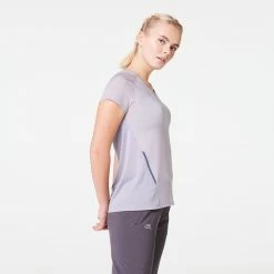 KALENJI WOMEN'S RUN LIGHT T-SHIRT Light grey/PURPLE 8 KALENJI WOMEN'S RUN LIGHT T-SHIRT Light grey/PURPLE -Women Sports Elegant Store ke48db0bcedc1834fc2a23bdee4888726